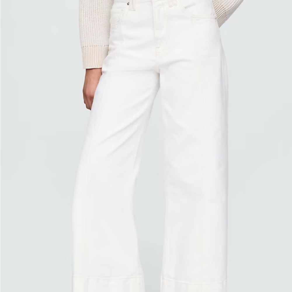 Gap Women's White High Rise Wide-Leg Jeans